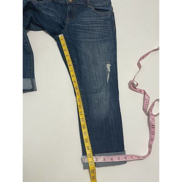 Kut From The Kloth Reese Distressed Denim Ankle Jeans Medium Wash 6 Petite - Picture 8 of 13